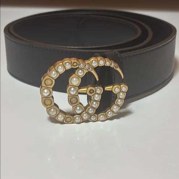 Gucci | Accessories | Gucci Authentic Black Belt With Gold  display picture 1